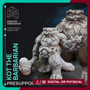 Tabaxi Barbarian - Tabaxi Caravan- PRESUPPORTED - 32mm scale
