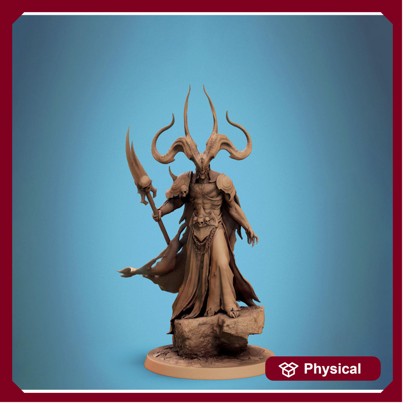 Greater Devil -Horned Devil, Herald Daemon Lord | 4 sizes: 40mm,50mm,60mm,75mm Base | Out of the Abyss |Dungeons & Dragons 5e | TPG Wargames - Only-Games