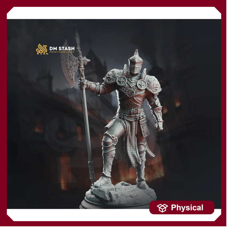 Human Paladin, Fighter Battlemaster | Resin Miniature | 5 Sizes /Scales | Pathfinder Figure | DnD | Figurine unpainted | - Only-Games