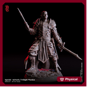 Elf, Half-Elf Paladin Fighter PC / NPC | 28mm, 32mm,54mm,75mm,100mm Scales | Player Character Mini D&D 5e Pathfinder Figurine |Flesh of Gods - Only-Games