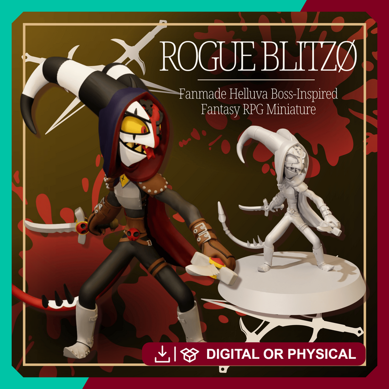 Rogue Blitzø | Helluva Boss-Inspired Fantasy RPG Mini