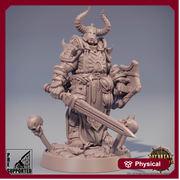 Chaos Knight | Blood Warriors | 28mm, 32mm, 75mm | Miniature | Dungeons and Dragons | Pathfinder | - Only-Games