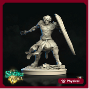 Human Cleric Mace and Shield Unpainted Miniature | 28mm, 32mm, 54mm,75mm,100mm Scales | Dungeons and Dragons | Pathfinder | DnD - Only-Games
