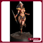 Female Elf Bladesinger Wizard, Sorcerer, Monk Sexy Pinup PC NPC Unpainted Resin | 28mm, 32mm,54mm,75mm,100mm Scale | Dungeons & Dragons 5e - Only-Games