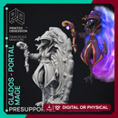 Portal Mage - Kenku Wizard -  PRESUPPORTED - Illustrated and Stats - 32mm scale