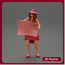 travel woman in hat and dress with sun glasses holding a map and looking to the map