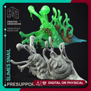 Slime Snail - Slime Monster -  PRESUPPORTED - Illustrated and Stats - 32mm scale