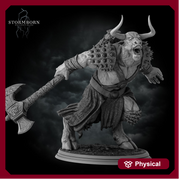 Minotaur Warrior War Chief | Scales: 28mm,32mm,54mm,75mm,100mm | D&D 5e Megaboss | Dungeons and Dragons | Pathfinder | Daybreak Miniatures - Only-Games