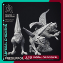 Abyssal Chickens - 3 Models -  Small Creatures - Pre Supported - D&D