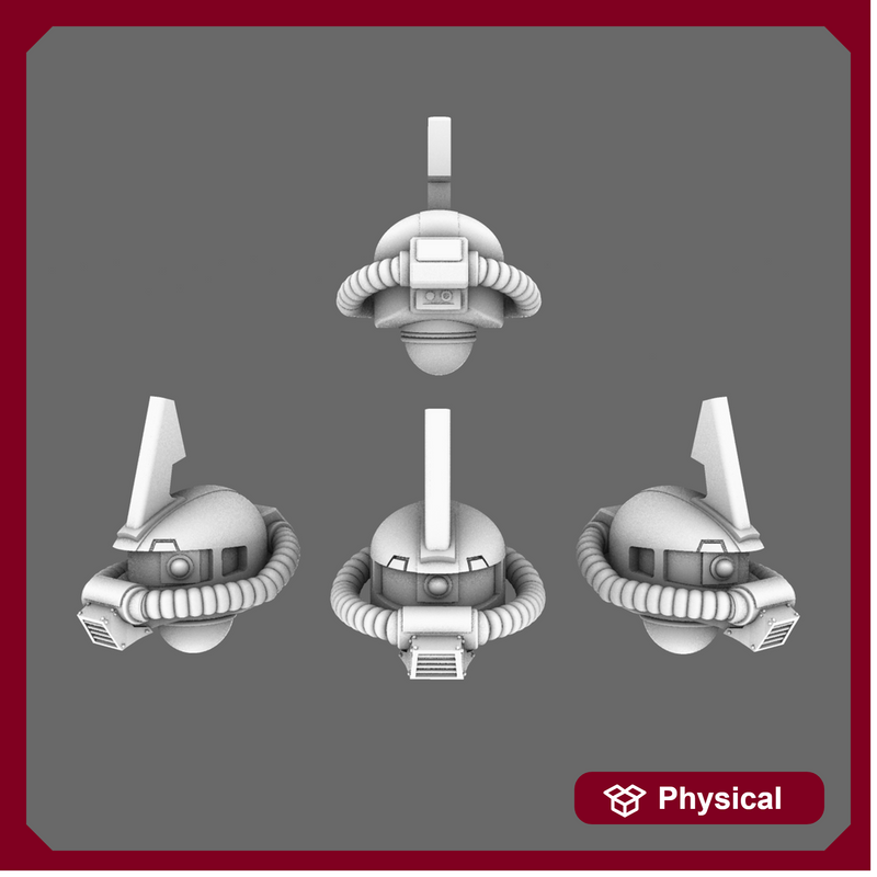 Clan Gunpla V10 Zaku Char Helmets