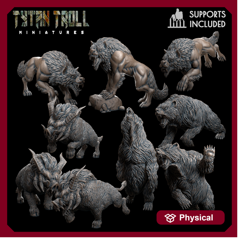 Animal Bundle - TytanTroll Miniatures - DnD - Fantasy - Only-Games