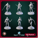 Drow Warriors set 6 miniatures 32 mm