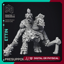 Ettin - Giant Creature - PRESUPPORTED - 32mm scale