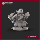 Dwarf High King Standing on Shield