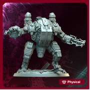 Sci-Fi Heavy Terminator Battle Mech Unpainted Resin | 4 BASE SIZES | Argo Bulwark Morior Invictus - Only-Games