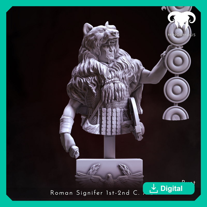 Bust - Roman Signifer 1st-2nd C. A.D. Standard of Honor!