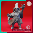 Deep Gnome Spellcaster - Tabletop Miniature (Pre-Supported)
