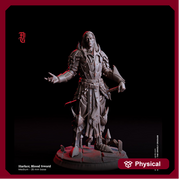 Human Paladin Fighter PC / NPC | 28mm, 32mm,54mm,75mm,100mm Scales | Player Character Mini D&D 5e Pathfinder Figurine |Flesh of Gods - Only-Games