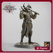 Fighter Two Weapon style Axes , Chaos Knight,  Unpainted Miniature | 28mm, 32mm,75mm Scales | Dungeons and Dragons | Pathfinder | - Only-Games