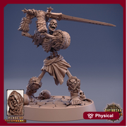 Skeleton Knight with Great Sword |Undead miniature| D and D| 28mm, 32mm, 54mm, 75mm,100mm | Pathfinder | Figure for Painting| Daybreak - Only-Games
