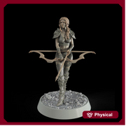 Female Elf, Human Fighter Ranger Sharpshooter, Mini | 28mm,32mm,54mm,75mm,100mm Scale | Resin Dungeons and Dragons D&D 5e  | Pathfinder - Only-Games