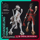 Changeling Ninja - PRESUPPORTED - 32mm scale - D&D