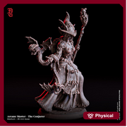 Wizard Conjurer, Warlock, Sorcerer | 28mm, 32mm,54mm, 75mm,100mm Scale  Player Character Mini-D&D 5e Pathfinder Figurine Flesh of Gods - Only-Games