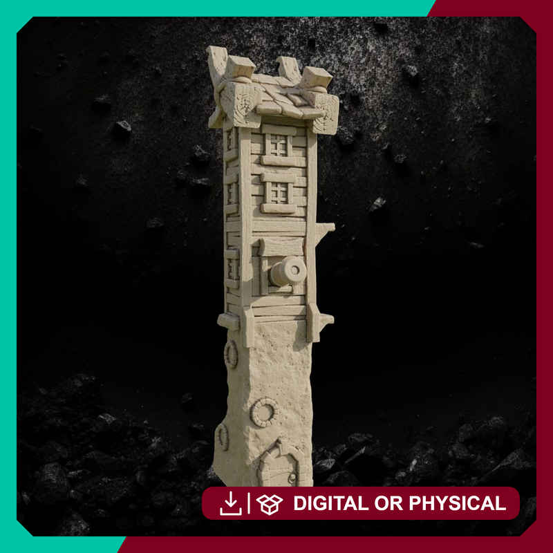 Skyreach Sentinel Tower - Watchtower Terrain STL for DnD & Wargaming