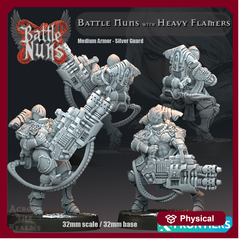Battle Nuns with Heavy Flamers - Medium Armor