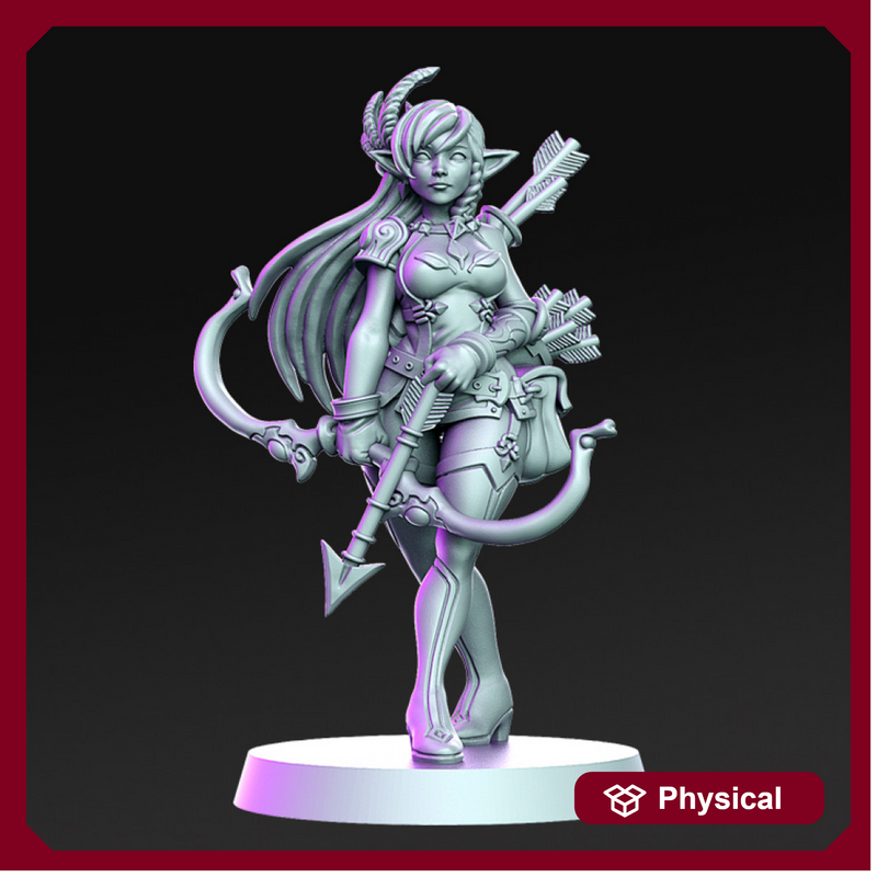Elaina -  Female Elf Archer - 32mm - DnD -