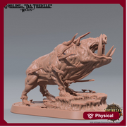 War Boar | DnD Miniatures | Dungeons and Dragons | 28mm, 32mm, 75mm scale| Pathfinder | Figure for Painting| Gloomspite Glitz - Only-Games