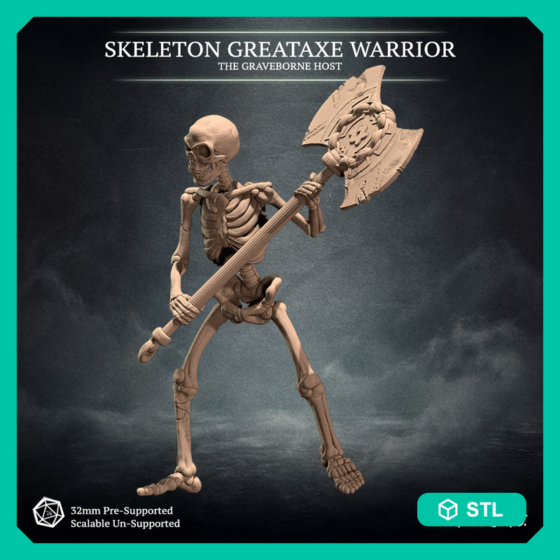 Skeleton Greataxe Warrior, The Graveborne Host