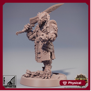 Dragonborn Fighter DnD miniature | 28mm, 32mm, 75mm Scale Resin Miniature | Dungeons and Dragons Miniatures | Pathfinder | - Only-Games