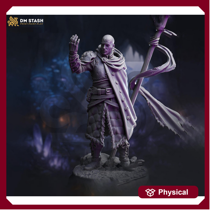 Human Male Psi Warrior, Fighter Warlock | 28mm, 32mm,54mm, 75mm, 100mm Scales | Dungeons and Dragons | Pathfinder | DM Stash - Only-Games