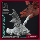 Fat Dragon - Boss Monster -  PRESUPPORTED - Illustrated and Stats - 32mm scale