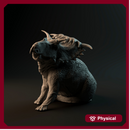 Kosmoceratops sitting 1-35 scale dinosaur