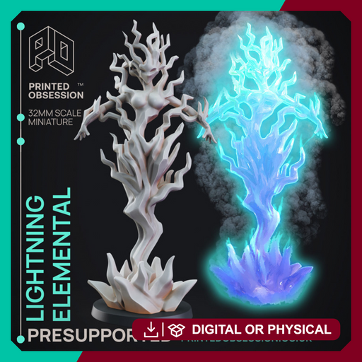 Lightning Elemental - Frankensteins Lab - PRESUPPORTED - 32mm Scale - Only-Games