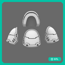 Space Knights V4 Savage Plain Shoulder Pads Type D