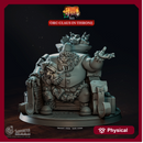 Orc Claus in Throne - Holiday Horde - CastNPlay - Terrain Wargaming D&D DnD 28mm 32mm 40mm 54mm