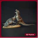 Tyrannosaurus Rex vs Triceratops scene