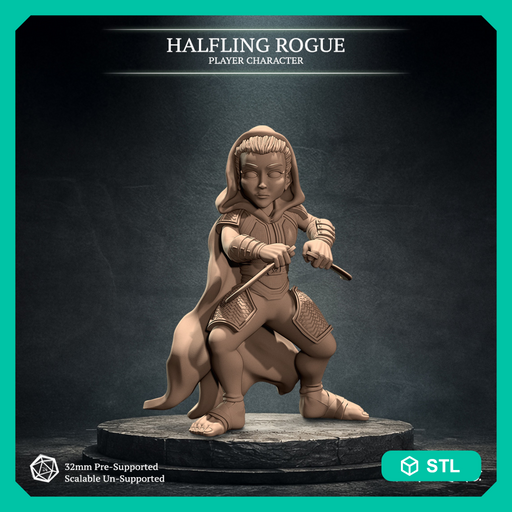 Halfling Rogue, Two Blades One Target - Only-Games