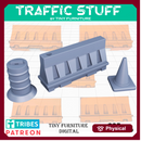 Traffic stuff (barriers, drums and cones)