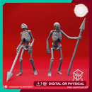 Skeleton Spearmen - Book of Beasts - Tabletop Miniatures (Pre-Supported)
