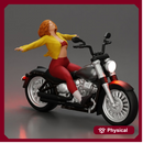 Boldly Riding Through the Air with a Powerful Motorbike Stance