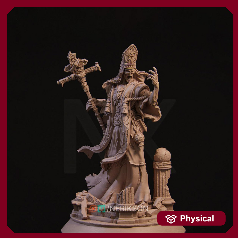 Lich Priest Miniature | Undead Necromancer Cleric | Resin RPG Figure - Only-Games