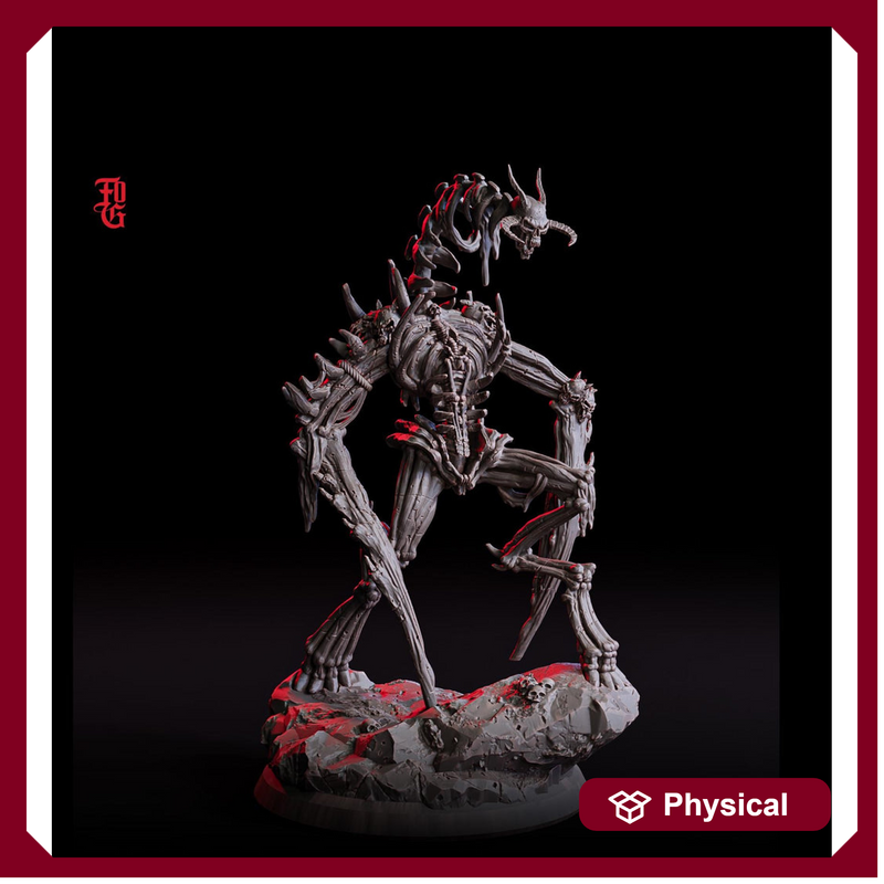 Undead Bone Construct, Demon Fiend, Miniature | 4 Sizes Medium, Large, Huge, Gargantuan | Dungeons and Dragons 5e Pathfinder | Flesh of Gods - Only-Games