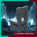 Barbarian Camp Chair - Rustic Wooden Seat STL, DnD & Wargaming Furniture
