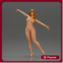 Naked Golden dancer spins gracefully