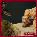 Bengal Tiger and Burmese Python 1/43