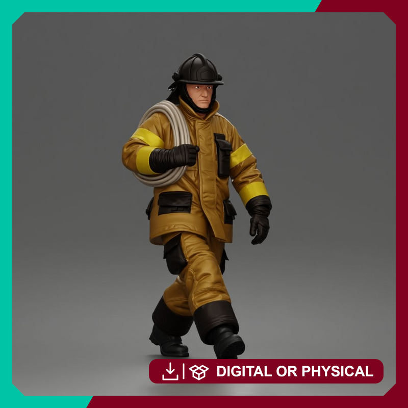Firefighter walking